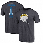 Los Angeles Chargers Navy Greatest Dad Retro Tri-Blend NFL Pro Line by Fanatics Branded T-Shirt,baseball caps,new era cap wholesale,wholesale hats